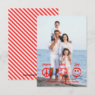 Frieden, Liebe, Freude vertikal - 3x5 Weihnachtska Einladung