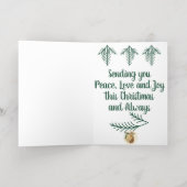 "Frieden, Liebe, Freude" Weihnachten (Innen Abgelegt)