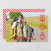 Frieden, Liebe, Freude - Weihnachtskarte Feiertagskarte (Vorne/Hinten)