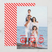 Frieden, Liebe, Freude - Weihnachtskarte Feiertagskarte (Vorne/Hinten)