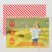 Frieden, Liebe, Freude - Weihnachtskarte Feiertagskarte (Vorne/Hinten)