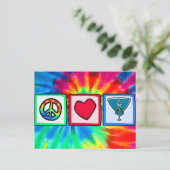 Frieden, Liebe, Frieden Postkarte (Stehend Vorderseite)