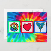 Frieden, Liebe, Frieden Postkarte (Vorne/Hinten)