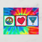 Frieden, Liebe, Frieden Postkarte (Vorderseite)