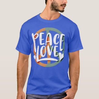Frieden Liebe Frieden Retro T-Shirt