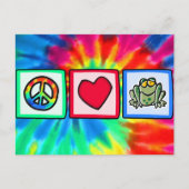 Frieden, Liebe, Frösche Postkarte (Vorderseite)