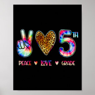 Frieden Liebe Fünfte Klasse Trupp Zurück zur Schul Poster