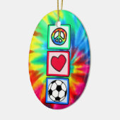 Frieden, Liebe, Fußball Keramikornament (Links)