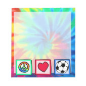 Frieden, Liebe, Fußball Notizblock (Vorderseite)