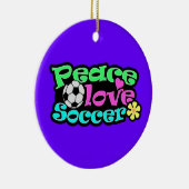 Frieden, Liebe, Fußball; Retro Keramikornament (Rechts)