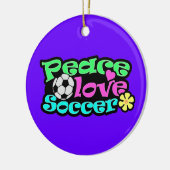 Frieden, Liebe, Fußball; Retro Keramikornament (Links)