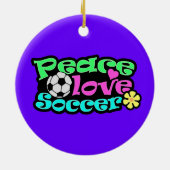 Frieden, Liebe, Fußball; Retro Keramikornament (Hinten)
