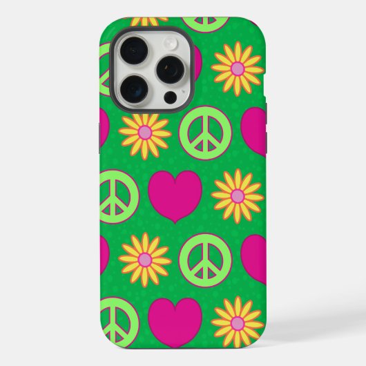 Frieden Liebe Gänseblümchen iPhone Hülle (Rückseite)