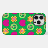 Frieden Liebe Gänseblümchen iPhone Hülle (Rückseite (Horizontal))