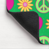 Frieden Liebe Gänseblümchen Mousepad (Ecke)