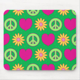 Frieden Liebe Gänseblümchen Mousepad