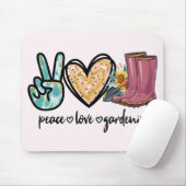 Frieden - Liebe - Garten Mousepad (Mit Mouse)