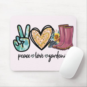 Frieden - Liebe - Garten Mousepad
