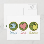 Frieden, Liebe, Garten Postkarte (Vorne/Hinten)
