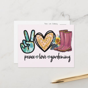 Frieden - Liebe - Gärtnerei Postkarte