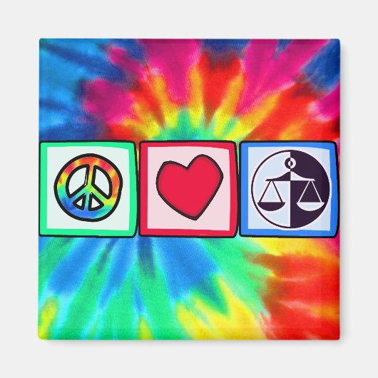 Frieden, Liebe, Gerechtigkeit Magnet (Vorne)