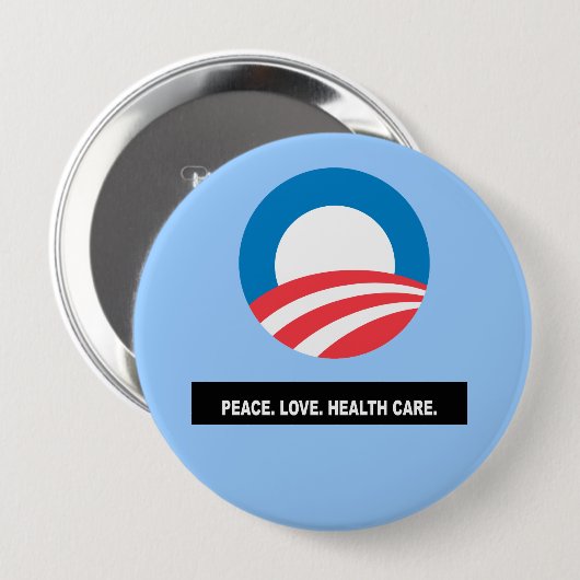 Frieden. Liebe. Gesundheitsfürsorge. Überschrift Button (Vorne & Hinten)