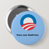 Frieden. Liebe. Gesundheitswesen Button (Vorne & Hinten)
