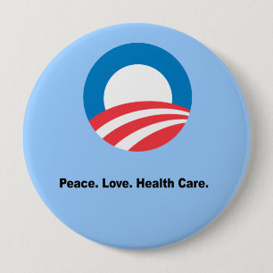Frieden. Liebe. Gesundheitswesen Button