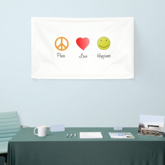 Frieden Liebe Glück Banner (Messeveranstaltung)
