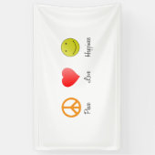 Frieden Liebe Glück Banner (Vertikal)