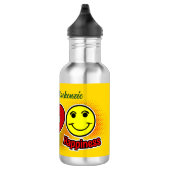 Frieden Liebe Glück Edelstahlflasche (Rechts)