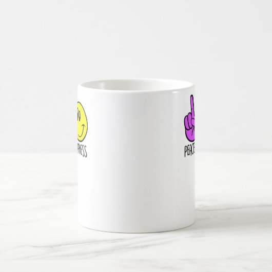 Frieden Liebe Glück Positivität Kaffeetasse (Mittel)