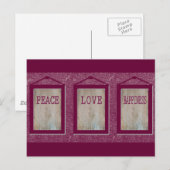 Frieden Liebe Glück Postkarte (Vorne/Hinten)