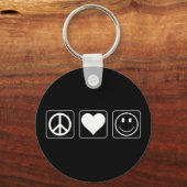 Frieden Liebe Glück Schlüsselanhänger (Vorderseite)