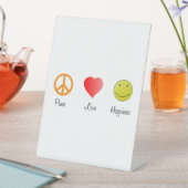 Frieden Liebe Glück Sockelschild (In Situ)