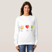 Frieden Liebe Glück Sweatshirt (Vorne ganz)