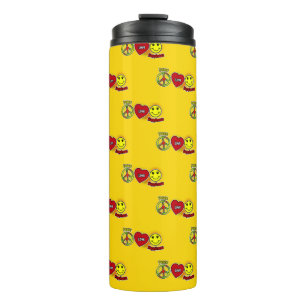Frieden Liebe Glück Thermosbecher