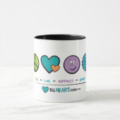 Frieden, Liebe, Glück und Güte-Tasse Tasse (Zentrum)