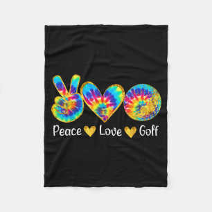 Frieden Liebe Golf Lustige Tie Dye Golf Liebhaber Fleecedecke