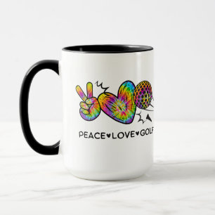 Frieden Liebe Golf Tie-Dye Tasse