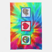 Frieden, Liebe, Gürteltiere Küchentuch (Vertikal)