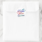 Frieden, Liebe, Gymnastik Sticker (Tasche)