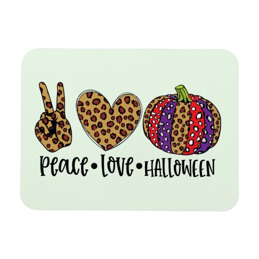 Frieden - Liebe - Halloween Magnet (Horizontal)