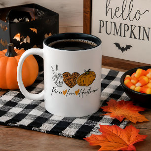 Frieden Liebe Halloween Zweifarbige Tasse