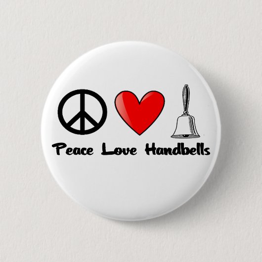 Frieden, Liebe, Handbells Button (Vorderseite)