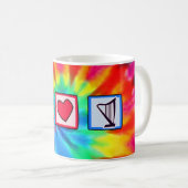 Frieden, Liebe, Harfen Kaffeetasse (VorderseiteRechts)
