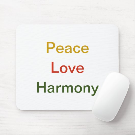 Frieden Liebe Harmonie goldgrün Mousepad (Mit Mouse)