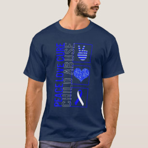 Frieden Liebe Heilen Kindermissbrauch Bewusstsein  T-Shirt