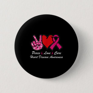 Frieden Liebe Heilt Herzkrankheit Bewusstsein Chd Button