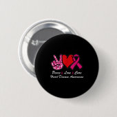 Frieden Liebe Heilt Herzkrankheit Bewusstsein Chd Button (Vorne & Hinten)